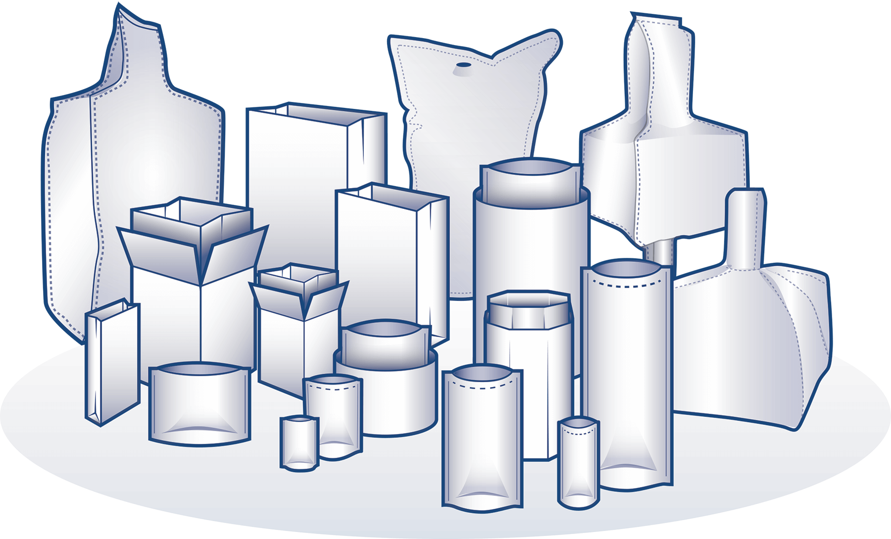 Styles of barrier foil bags